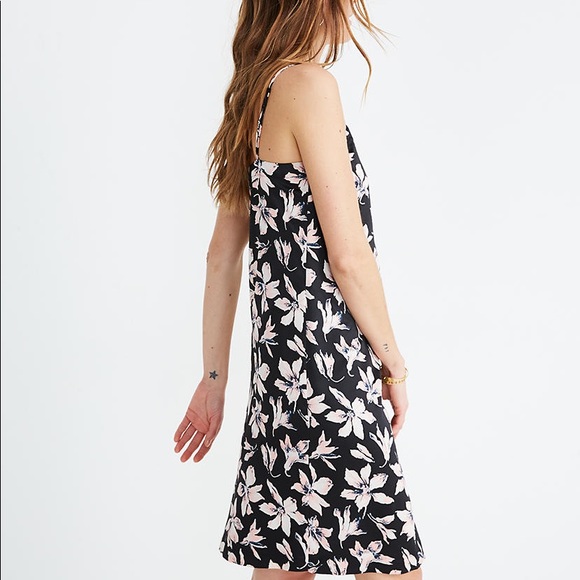 Madewell Winter Orchid Button-Front Slip Floral Dress Size 8 - Picture 5 of 8